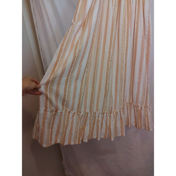 Haute Hippie Kids Style flutter‎ sleeve, tiered peasant Dress Maxi Lined Sz 12 - Picture 7 of 14